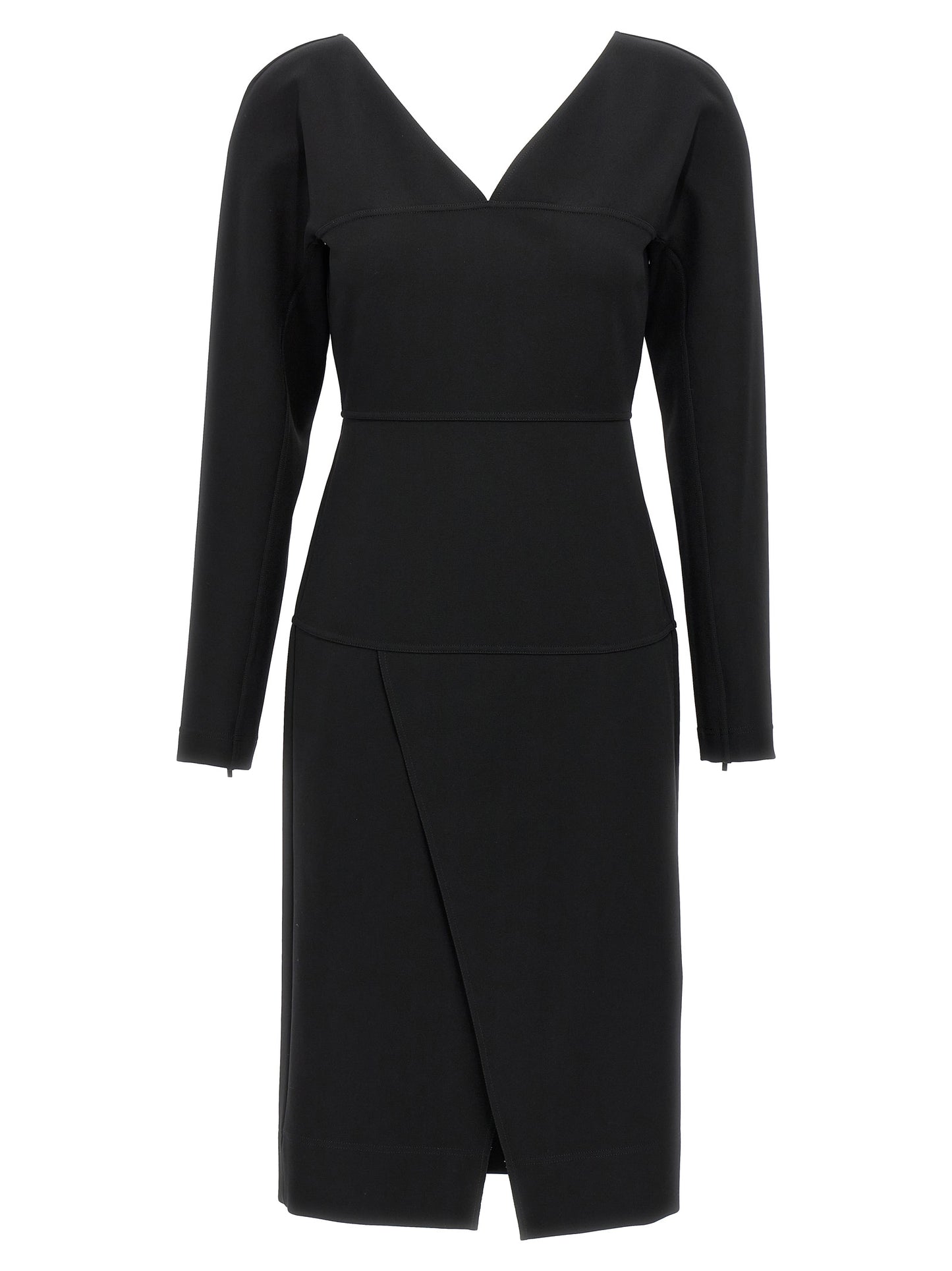 Fendi Black Viscose Midi Dress
