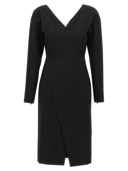 Fendi Black Viscose Midi Dress
