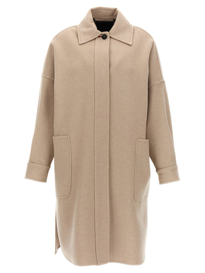 Manteau Max Mara femme Baruffa en cachemire beige – MA-298607