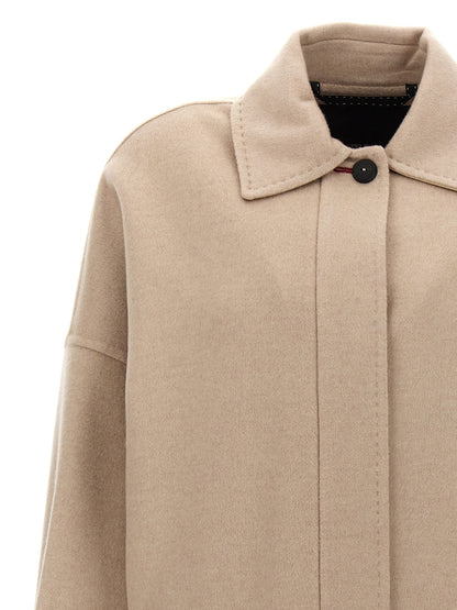 Manteau Max Mara femme Baruffa en cachemire beige – MA-298607