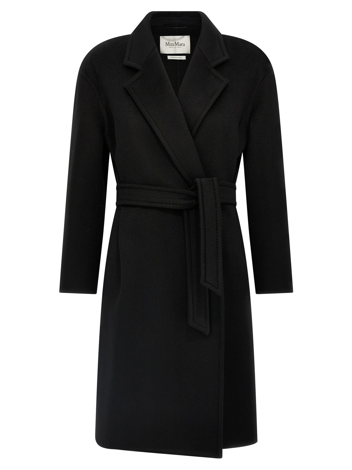 Manteau mi-long Max Mara femme Melinda en cachemire noir – MA-304744