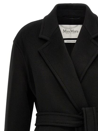 Manteau mi-long Max Mara femme Melinda en cachemire noir – MA-304744