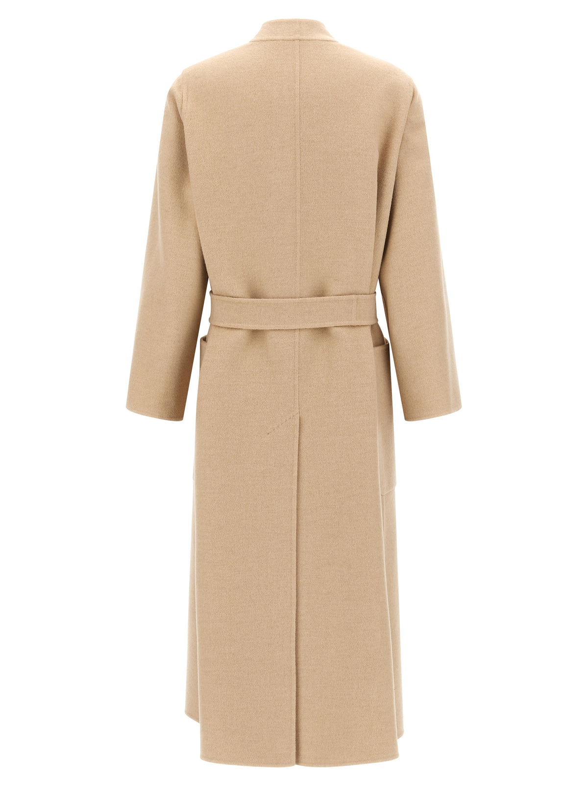 Manteau long Max Mara femme Vezzoso en laine de chameau beige – MA-304746