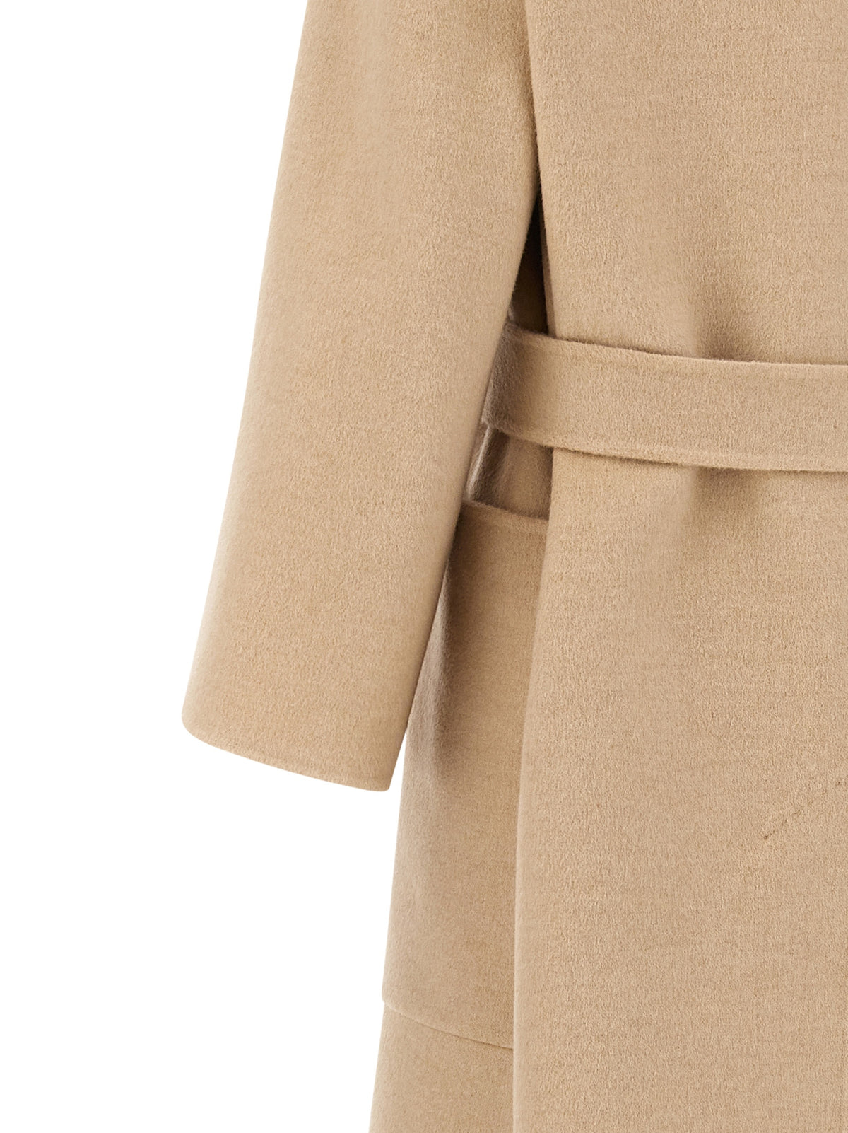 Manteau long Max Mara femme Vezzoso en laine de chameau beige – MA-304746