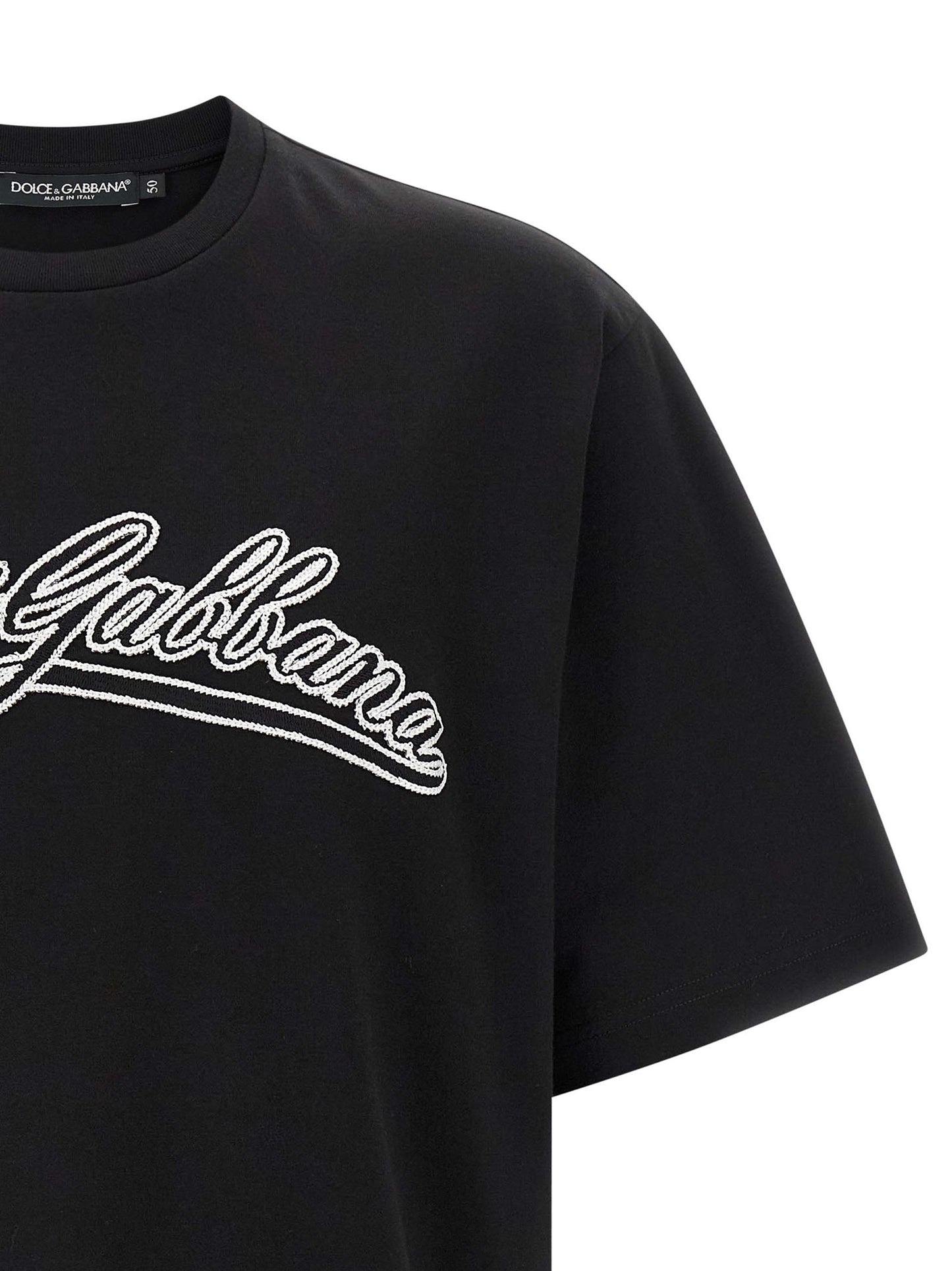 Dolce & Gabbana Logo T-Shirt White Black Cotton – Authentic | HBPS Fashion