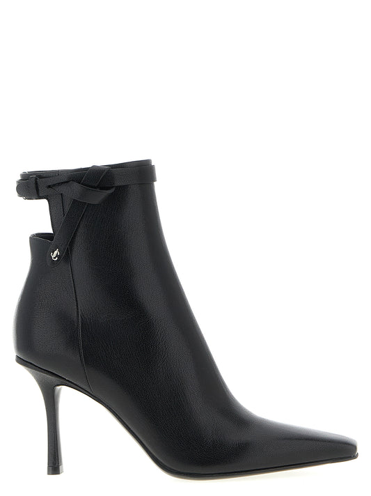 Jimmy Choo Black Leather Ankle Boots