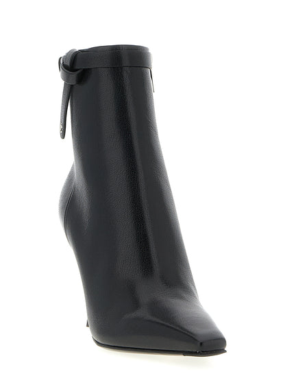 Jimmy Choo Black Leather Ankle Boots