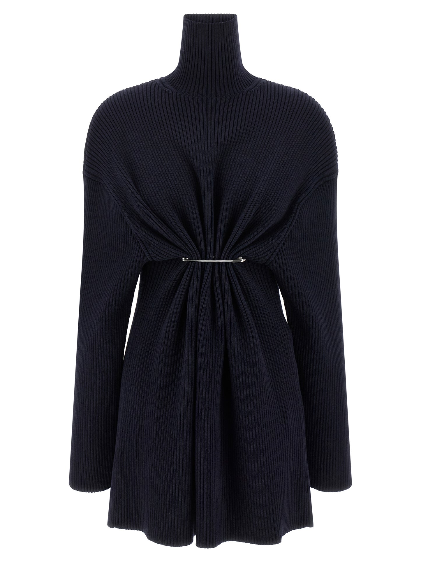 Balenciaga Blue Wool Short Dress