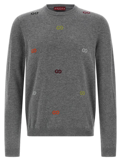 Gucci GG Intarsia Cashmere Sweater Gray – Authentic | HBPS Fashion