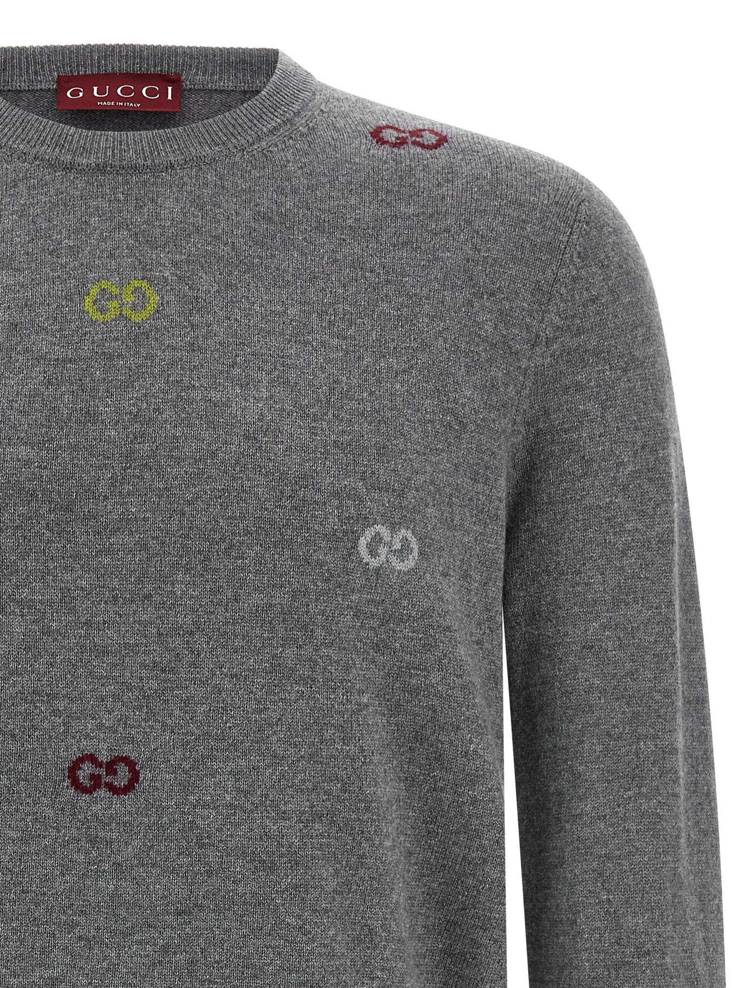 Gucci GG Intarsia Cashmere Sweater Gray – Authentic | HBPS Fashion