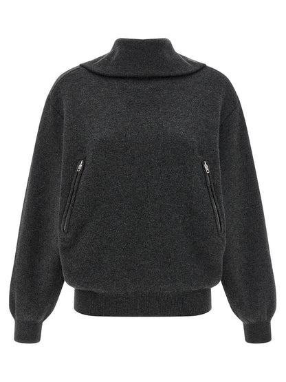 Balenciaga Gray Wool Cardigan