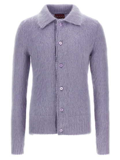 Gucci Purple Wool Cardigan
