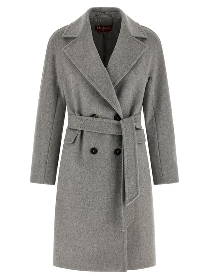 Manteau mi-long Max Mara Studio femme Panteon en cachemire gris – MA-324259