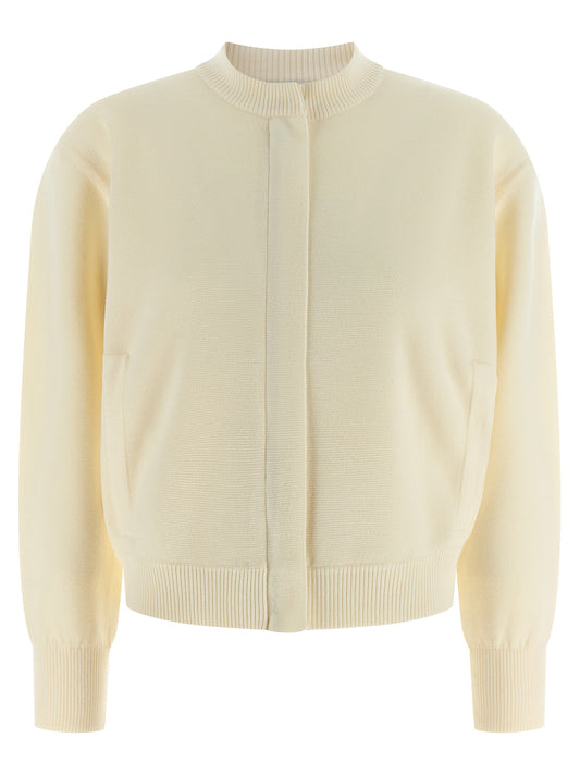 Cardigan Max Mara Pelago en laine vierge blanche – MA-324393