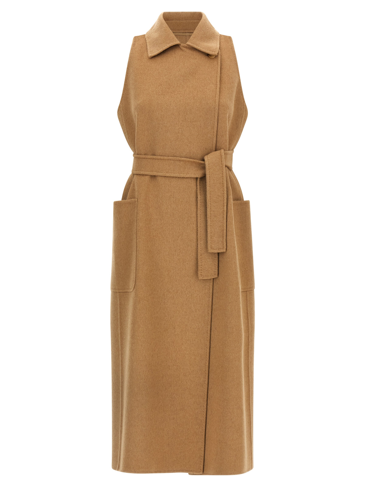 Manteau Max Mara femme Berlina en laine de chameau beige – MA-324431