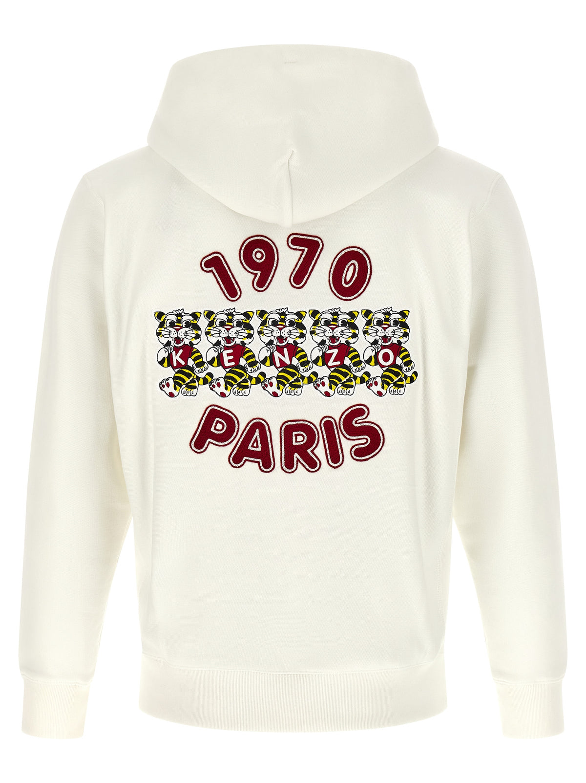 Sweat à capuche Kenzo femme Wild Tiger en coton blanc – KE-325173