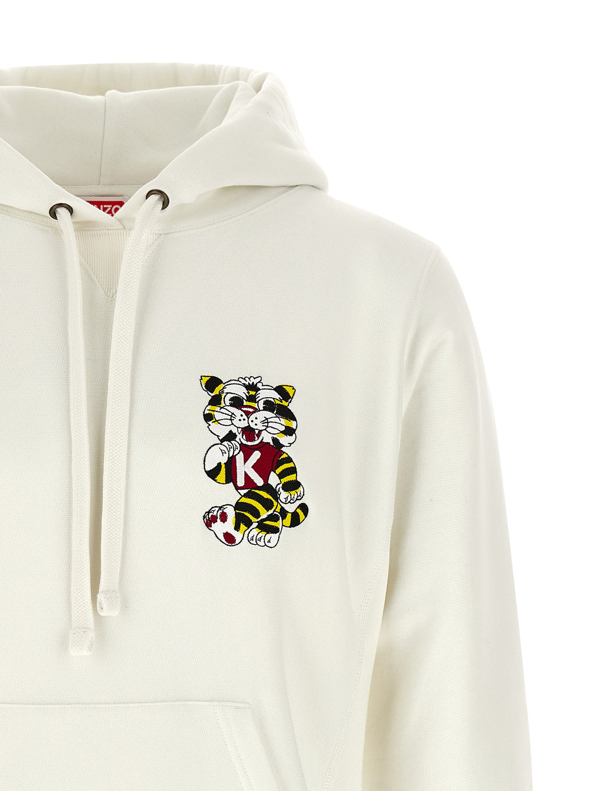 Sweat à capuche Kenzo femme Wild Tiger en coton blanc – KE-325173