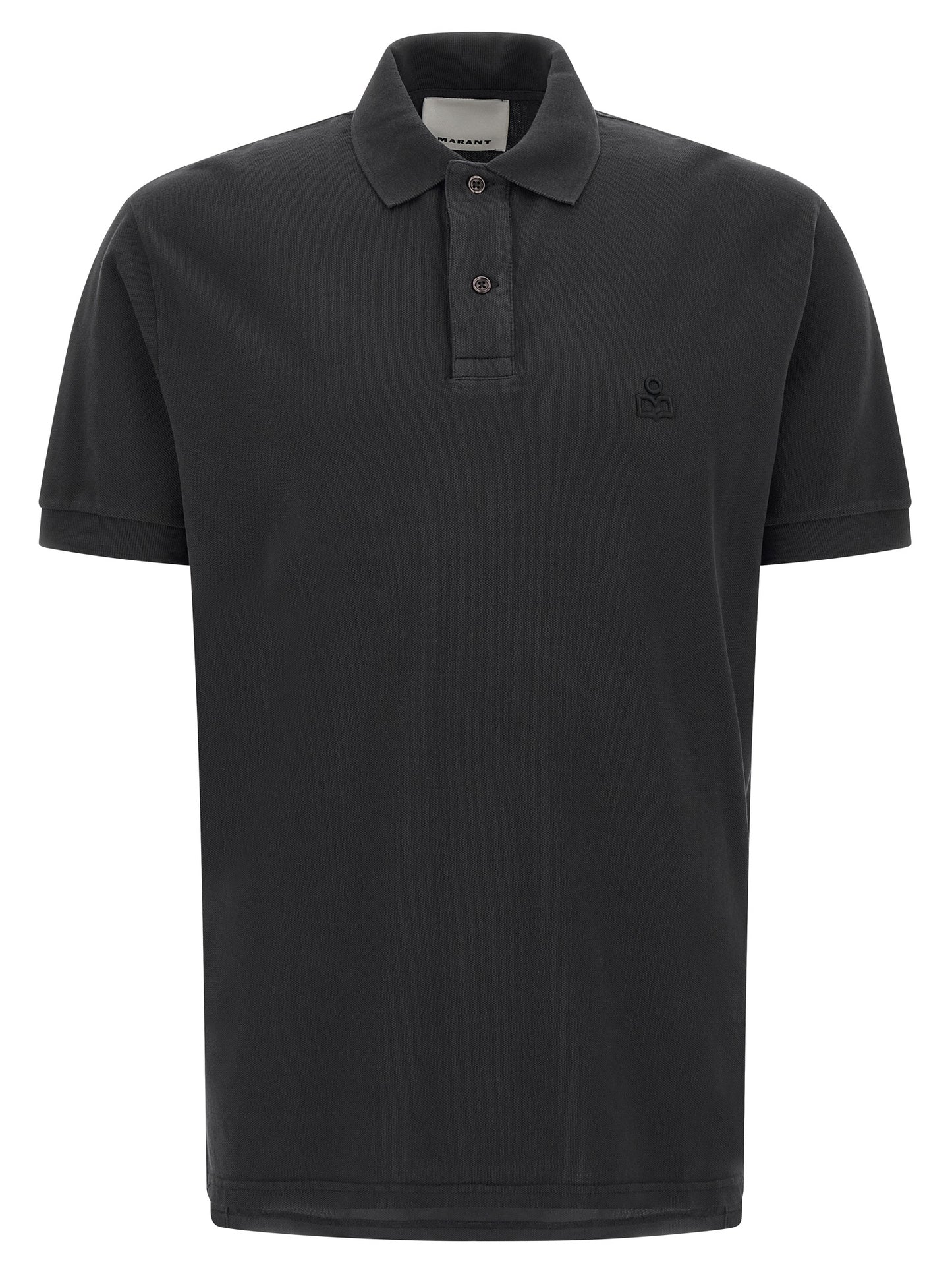 Isabel Marant Black Cotton Polo Shirt