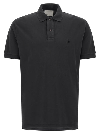 Isabel Marant Black Cotton Polo Shirt