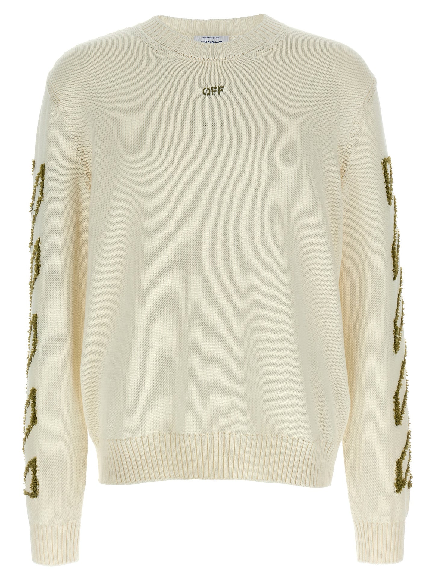 Off-White Beige Cotton Cardigan