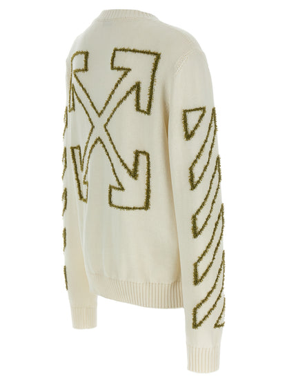 Off-White Beige Cotton Cardigan