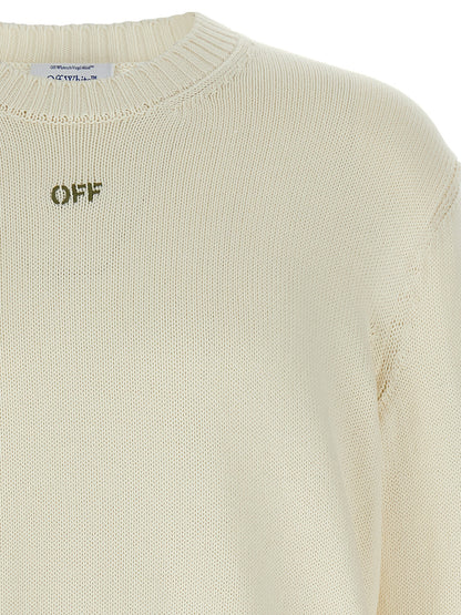 Off-White Beige Cotton Cardigan