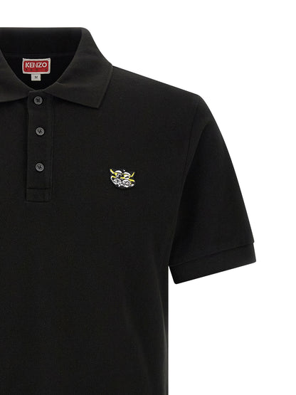 Kenzo Black Cotton Polo Shirt