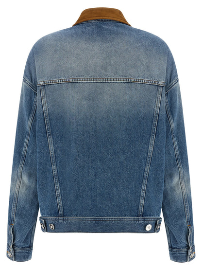 Versace Blue Cotton Denim Jacket