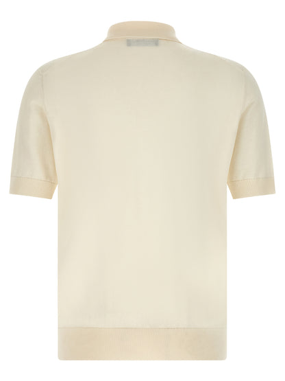 Dolce & Gabbana White Cotton Polo Shirt