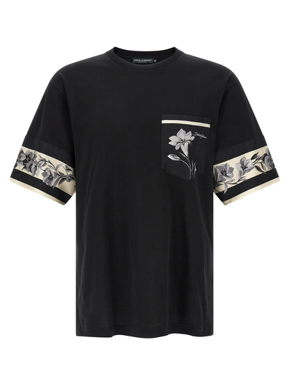 Dolce & Gabbana Black Cotton Long Sleeve T-Shirt