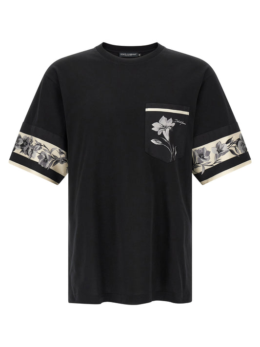 Dolce & Gabbana Black Cotton Long Sleeve T-Shirt
