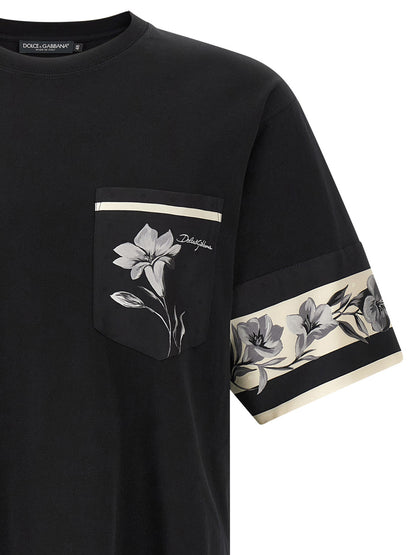 Dolce & Gabbana Black Cotton Long Sleeve T-Shirt