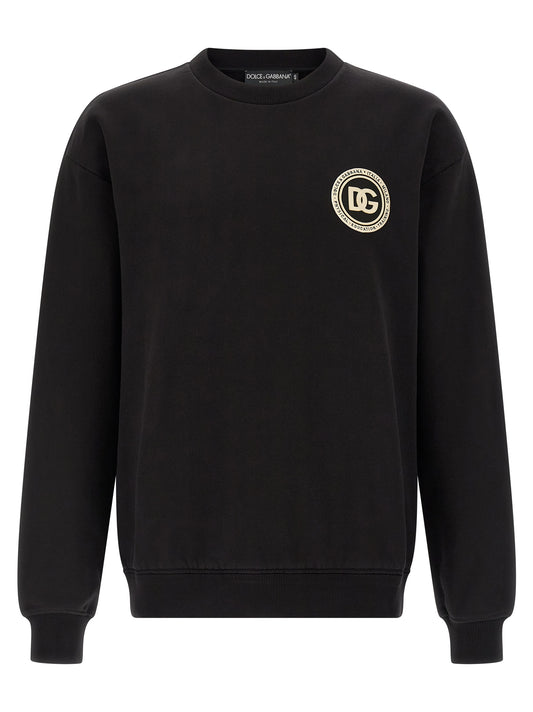 Sweat-shirt Dolce & Gabbana homme en coton noir – DO-329389