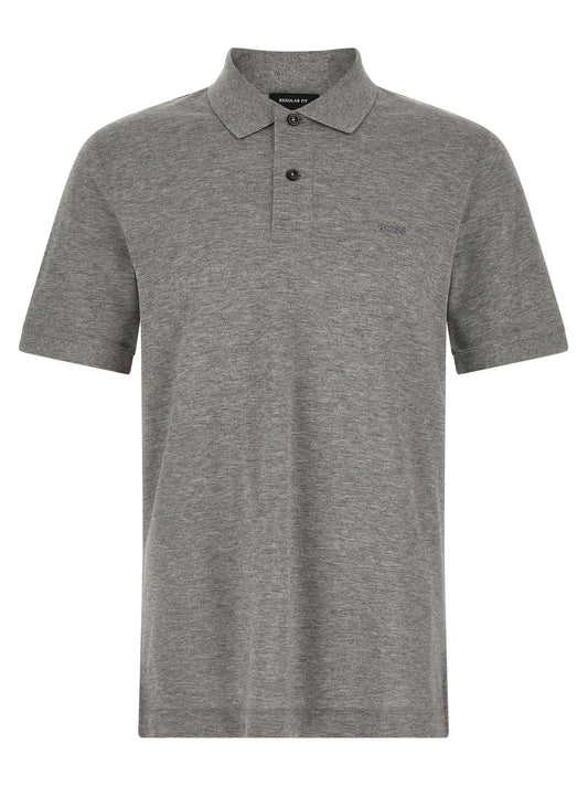 Hugo Boss Gray Cotton Polo Shirt