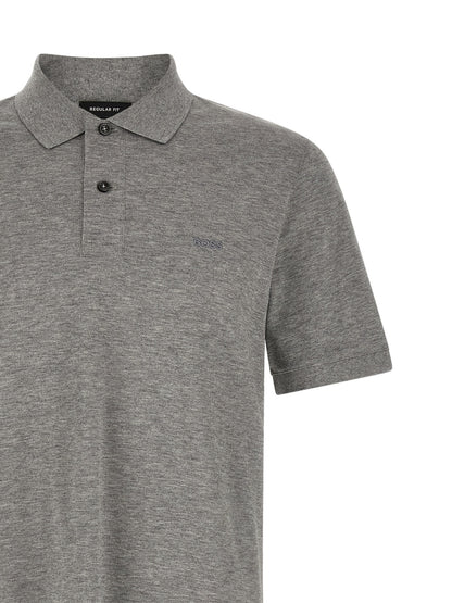 Hugo Boss Gray Cotton Polo Shirt
