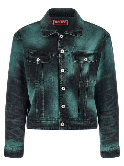 Kenzo Gray Cotton Denim Jacket