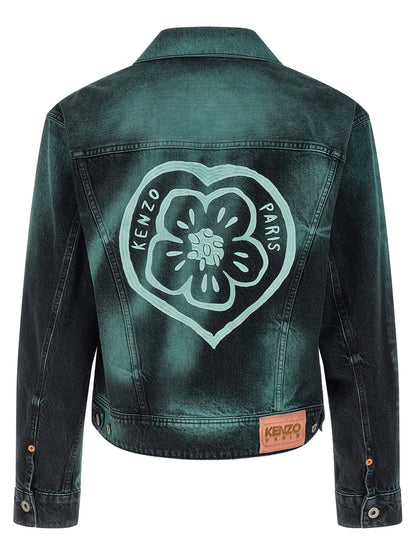 Kenzo Gray Cotton Denim Jacket