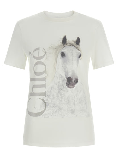 Chloé White Cotton T-Shirt