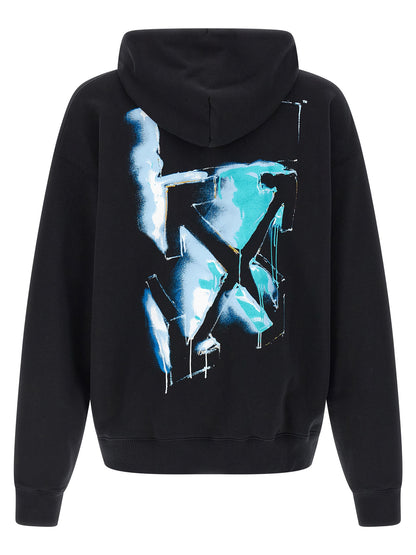 Sweat à capuche Off-White homme en coton noir – OF-330559