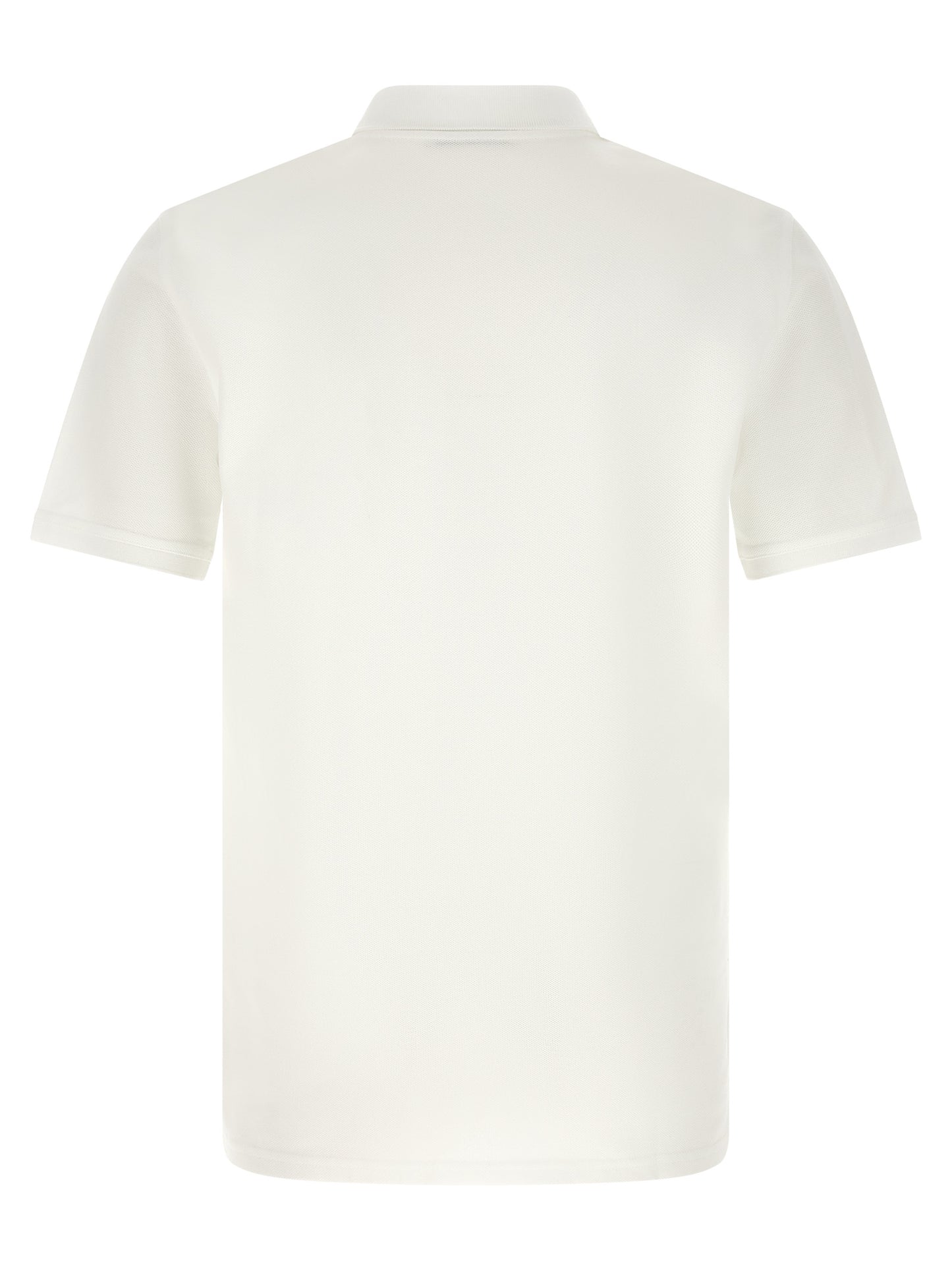 Givenchy Polo Homme Piqué – Patch Grosgrain & Surpiqûres Zigzag, Blanc