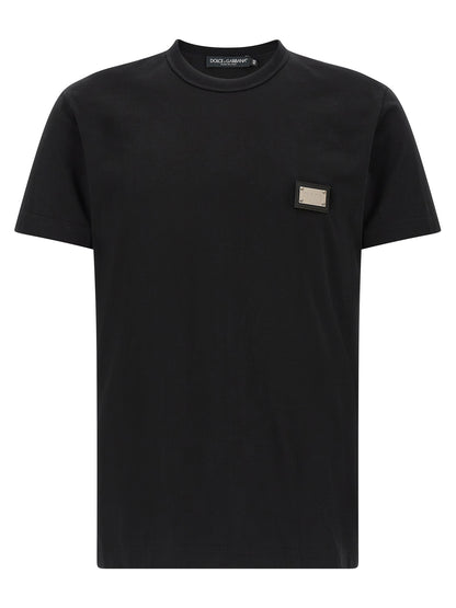 Dolce & Gabbana Black Cotton T-Shirt