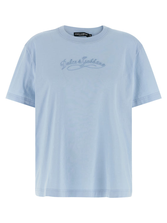Dolce & Gabbana Blue Cotton T-Shirt