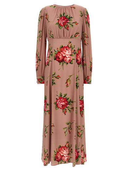 Dolce & Gabbana Multicolor Silk Long Dress