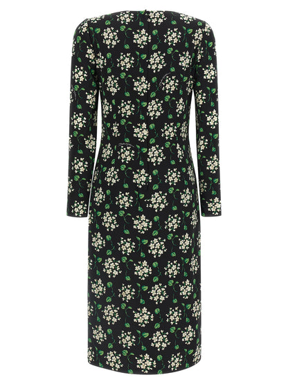 Dolce & Gabbana Black Synthetic Midi Dress