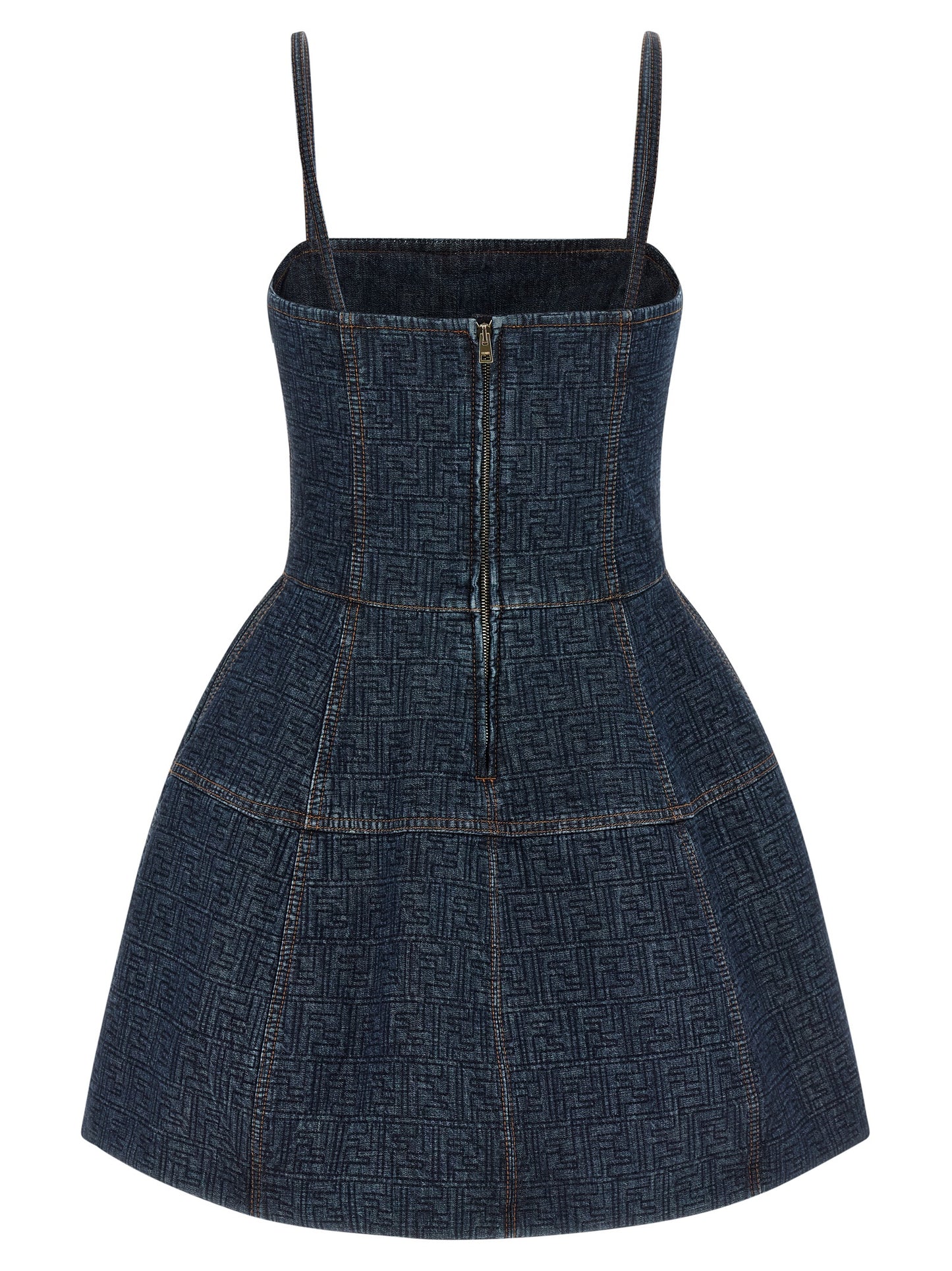 Fendi Blue Cotton Short Dress