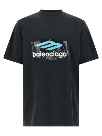 Balenciaga Black Cotton T-Shirt