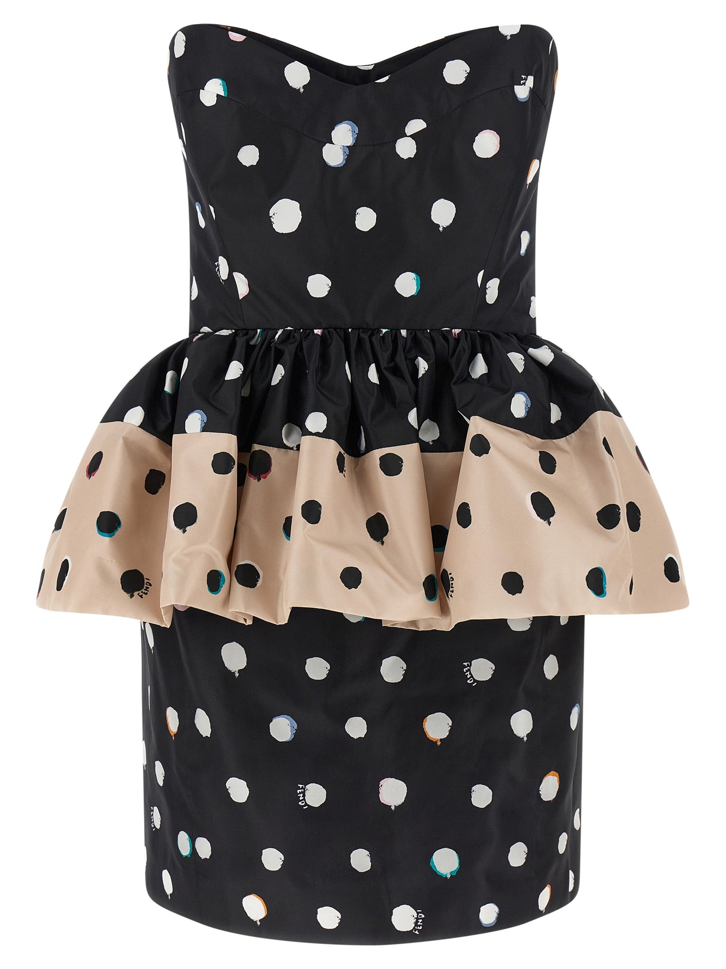 Fendi Black Silk Short Dress