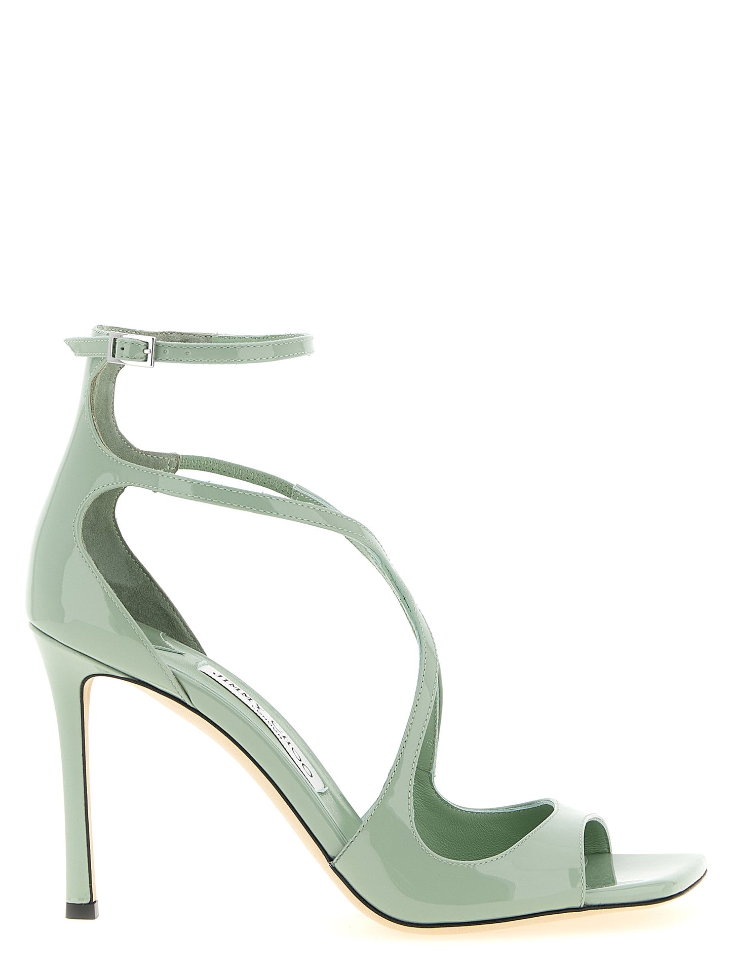 Jimmy Choo Bicolor Leather Stiletto Heel Sandals