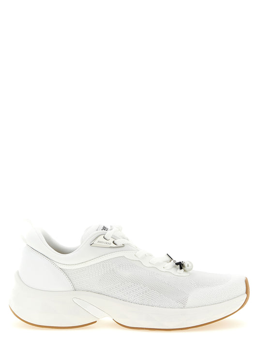 Jimmy Choo Diamond Run Sneakers White Pearl Bow Women – Authentic | HBPS