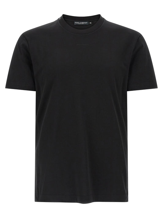 Dolce & Gabbana Black Cotton T-Shirt